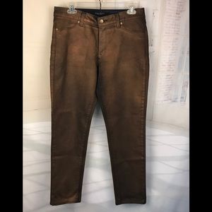Max Jeans Copper Metallic Color Skinny Jeans 10